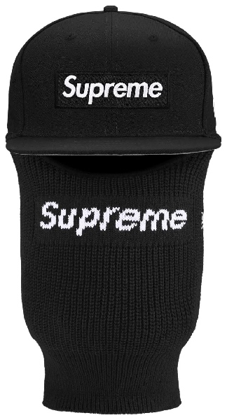 Supreme Box Logo New Era + Balaclava Black
