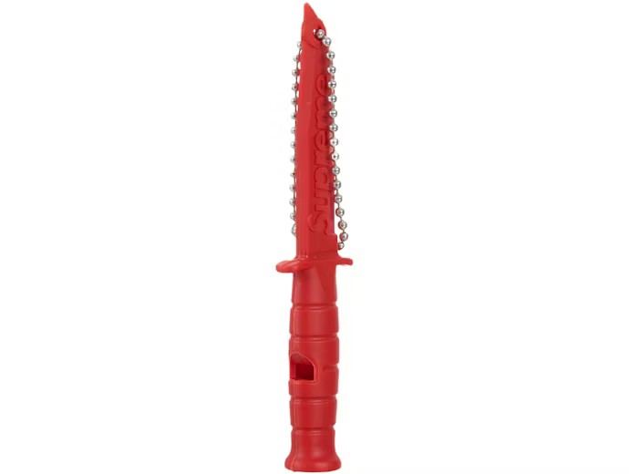 Supreme Ka-Bar Emergency Whistle Keychain Red