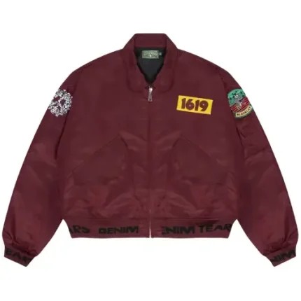 Denim Tears 1619 Bomber Marone