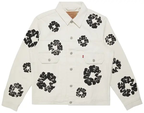 Denim Tears Cotton Wreath Denim Jacket White