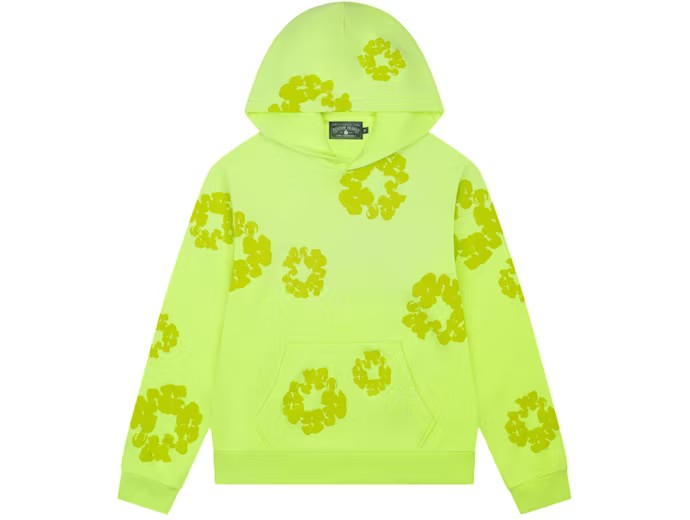 Denim Tears Mono Cotton Wreath Hoodie Neon Green