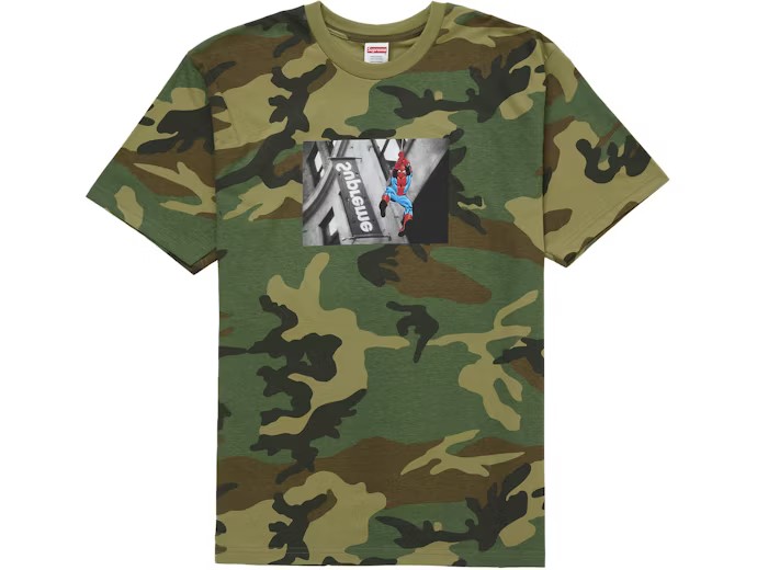 Supreme Spider-Man Tee Woodland Camo