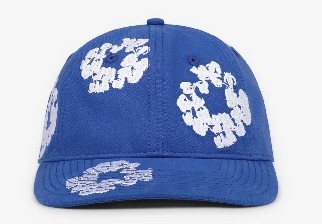 Denim Tears Cotton Wreath Fitted Cap Blue