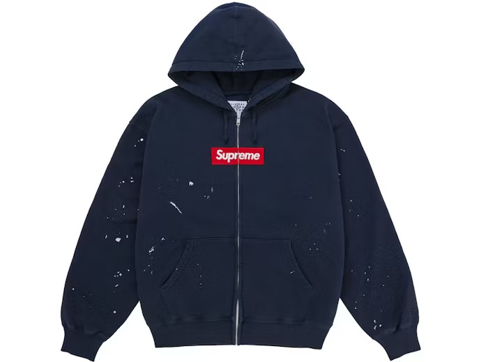 Supreme MM6 Maison Margiela Box Logo Zip Up Hooded Sweatshirt