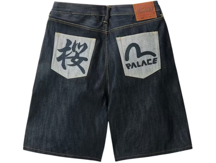 Palace x Evisu Long Denim Short Indigo