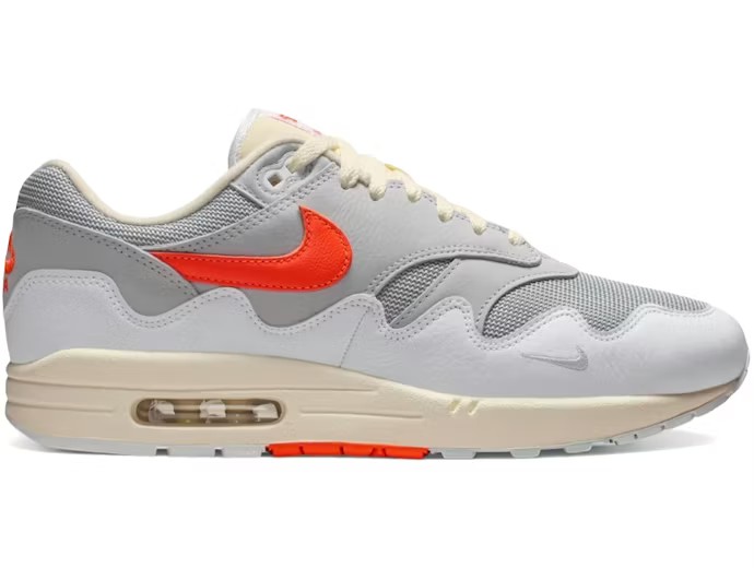 Nike Air Max 1 Patta Waves White Hyper Crimson (With Bracelet)
