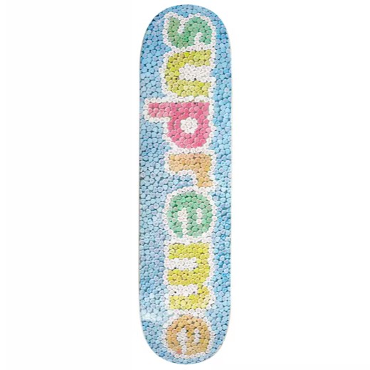 Supreme Candy Hearts Skateboard Deck Blue