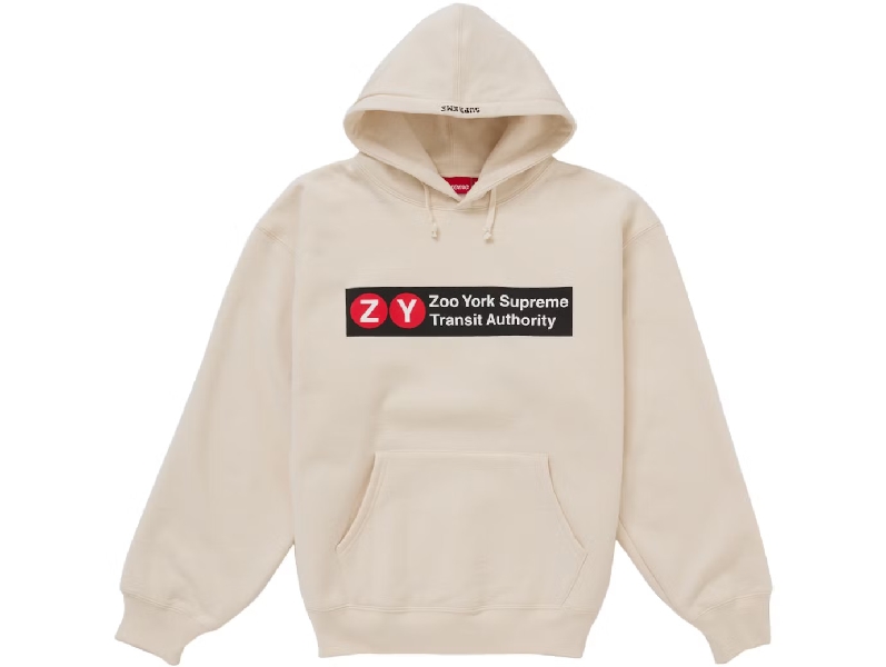 Supreme Zoo York Hooded Sweatshirt Natural